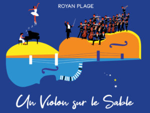 Un violon sur la plage - royan plage